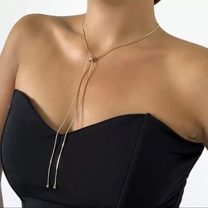 Gold Adjustable Thin Necklace